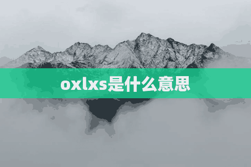 oxlxs是什么意思